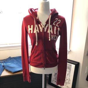 Red Hollister Varsity Jacket